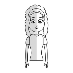 happy girl cartoon icon over white background. vector illustration