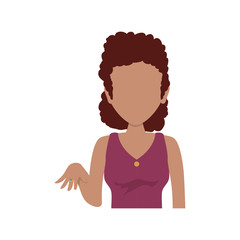 female young faceless avatar icon vector illustration