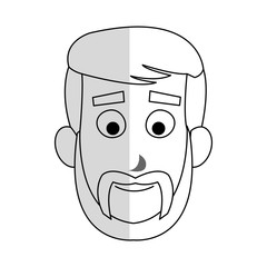 happy man face cartoon icon over white background. vector illustration