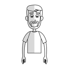happy man cartoon icon over white background. vector illustration