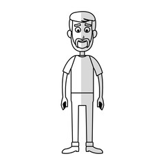 happy man cartoon icon over white background. vector illustration