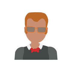 adult male avatar elder faceless vector icon ilu