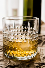 Whiskey in crystal glass