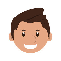 happy man cartoon icon over white background. colorful design. vector illustration