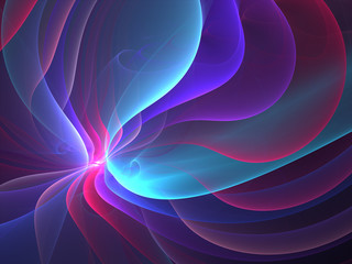 Wavy Transparent Plexus    - Fractal Art  