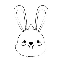 rabbit or bunny cute animal cartoon icon image vector illustration design 