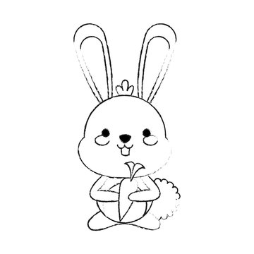 rabbit or bunny cute animal cartoon icon image vector illustration design 