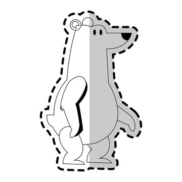 polar bear cute animal cartoon icon image vector illustration design 