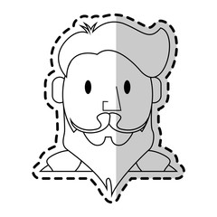 man with vintage or hipster style icon image vector illustration design 