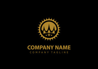 Sun Crown Logo Design