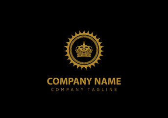 Sun Crown Logo Design