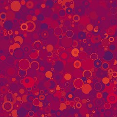 Abstract colorful background from different circles. Random placed spheres. Vector illustration