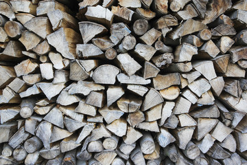 Pile of beechwood, ready for the stove