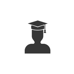simple graduate student icon