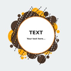 Editable Vector of Abstract Circles with Stitched Effect Lines for Text Background