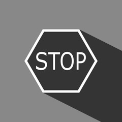stop icon stock vector illustration flat design