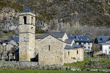  Roman Church of Sant Feliu in Barruera, Catalonia - Spain.