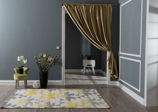 grey wall room carpet and home accessories