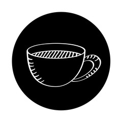 coffee cup silhouette isolated icon vector illustration design