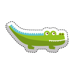 Obraz premium cute crocodile isolated icon vector illustration design