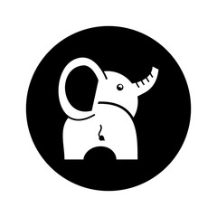 cute baby elephant icon vector illustration design