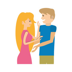 Fototapeta premium portrait couple happy romantic vector illustration eps 10