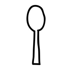 spoon cutlery tool isolated icon vector illustration design