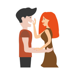 potrait couple romantic image vector illustration eps 10