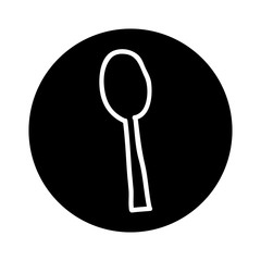 spoon cutlery tool isolated icon vector illustration design