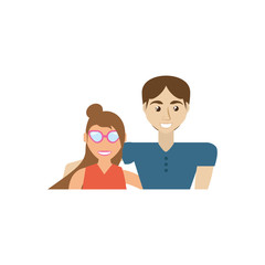 couple happy romantic image vector illustration eps 10