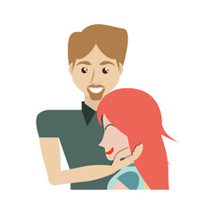 couple romantic caress cute image vector illustration eps 10