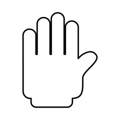 Obraz premium hand human stop silhouette isolated icon vector illustration design