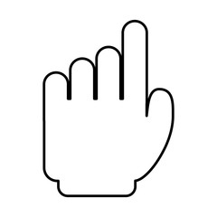 hand human index silhouette isolated icon vector illustration design