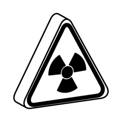 triangle caution signal icon vector illustration design