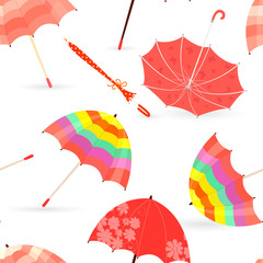 seamless texture with autumn umbrellas