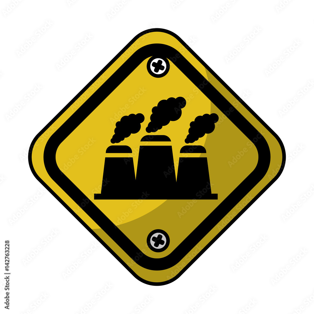 Canvas Prints diamond caution sign icon vector illustration design