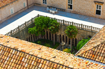 Overhead view of Inner courtyard -Dubrovnik