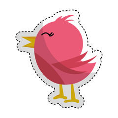 cute bird silhouette icon vector illustration design