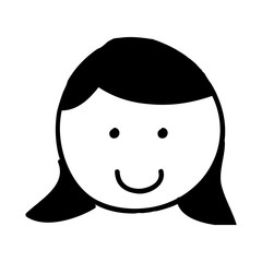 Obraz na płótnie Canvas little girl character icon vector illustration design