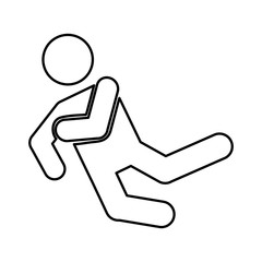 insurance person accident icon vector illustration design