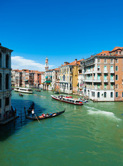 Fototapeta na wymiar Grand Canal, Venice with gondolas and boats