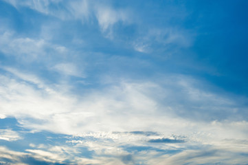 The vast blue sky and clouds sky