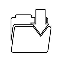 folder download isolated icon vector illustration design