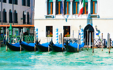 Gondolas on Canal ion Venice