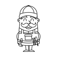 mechanic avatar character icon vector illustration design