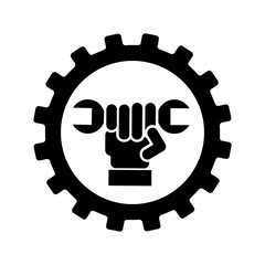 wrench mechanic tool icon vector illustration design