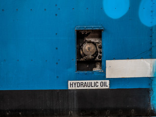 Old train hydraulic fuel cap