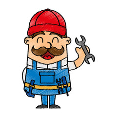 mechanic avatar character icon vector illustration design