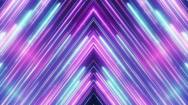 Neon abstract line animation VJ background