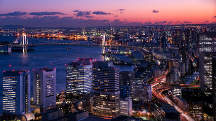 東京ベイエリアの夕景